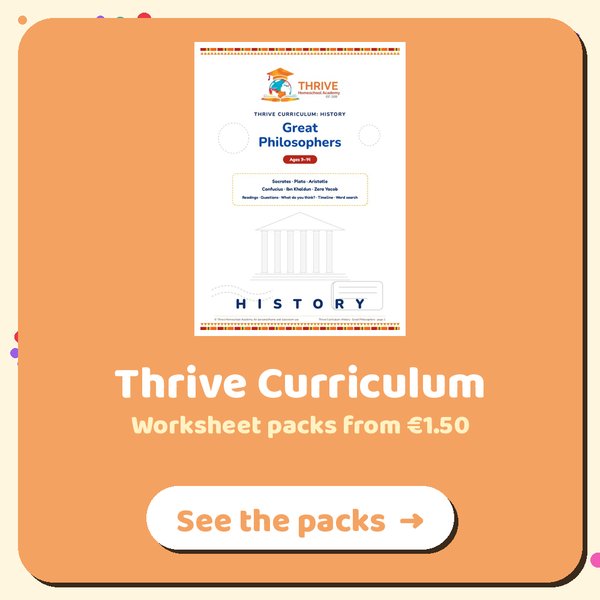 Thrive Curriculum worksheet packs